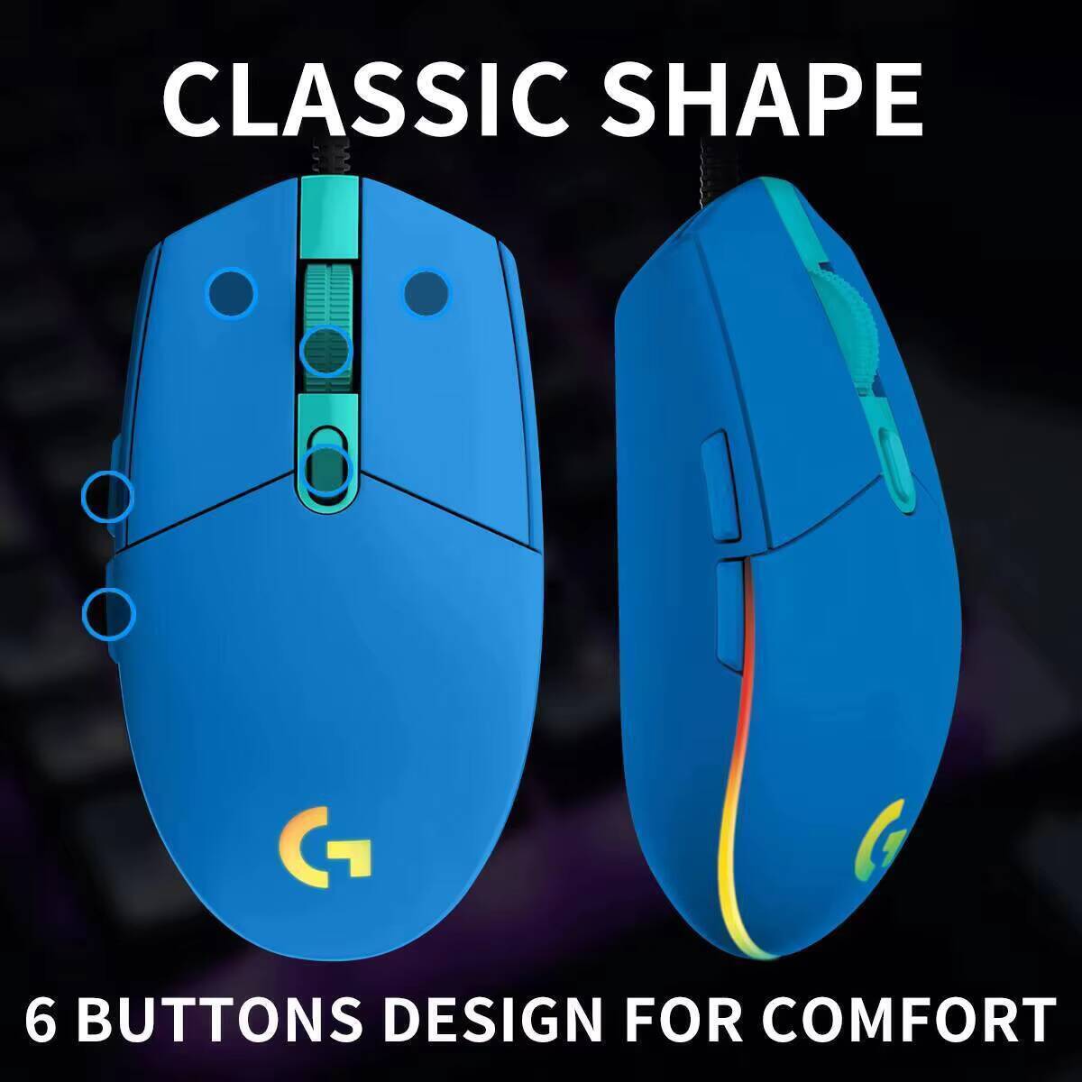 Logitech G203 Wired Mouse for  - Logitech Mouse G203 ulasan dan harga