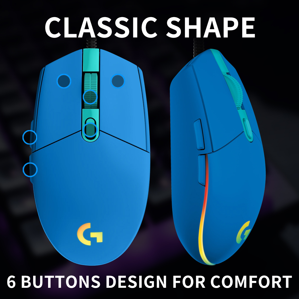 Logitech G203 LIGHTSYNC Wired  - Logitech Mouse G203 ulasan dan harga