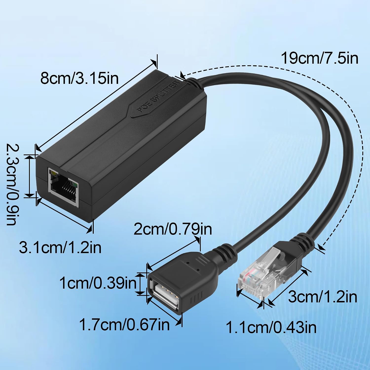 PoE Splitter 5V 2.4A USB Type  - Power Over Ethernet ulasan dan harga